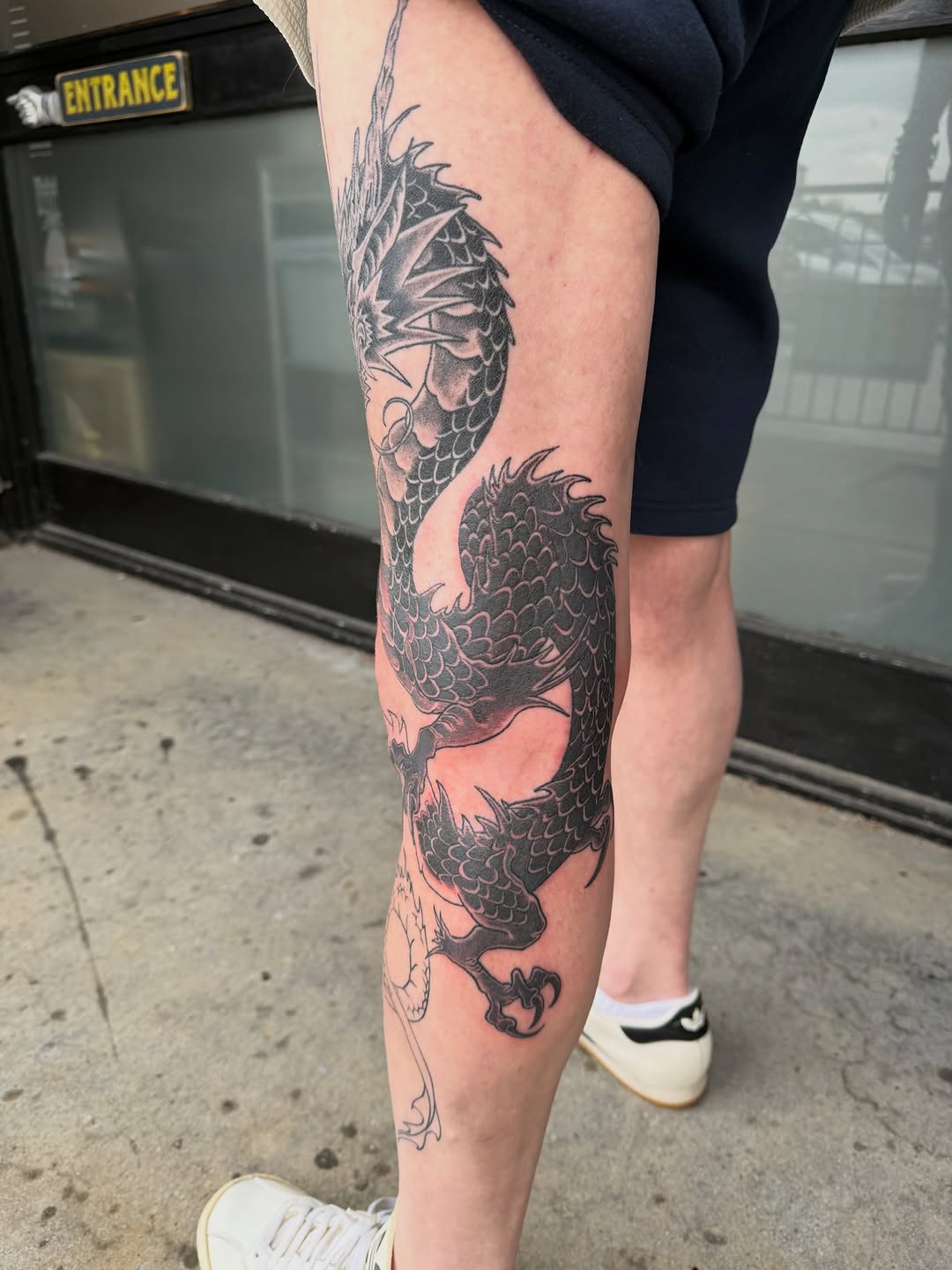 Tattoo by @doingadraw โ japanese_irezumi, black_and_grey