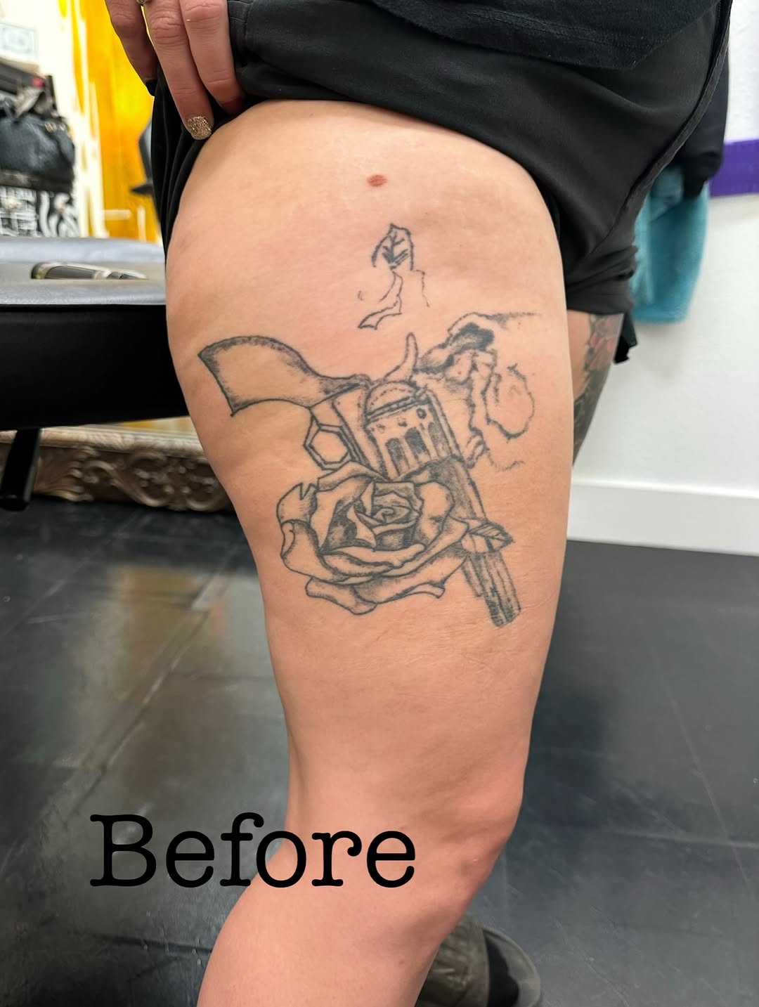 Tattoo by @ladyparaffin — black_and_grey, realism