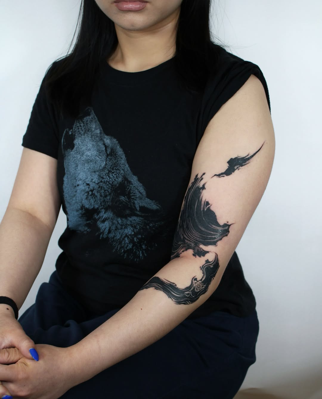 Tattoo by @tatpiaooo — blackwork, abstract
