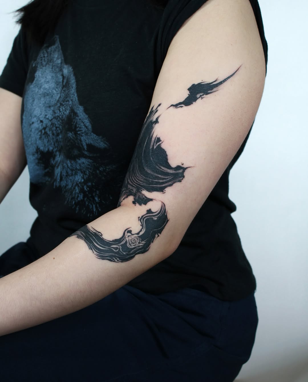 Tattoo by @tatpiaooo — blackwork, illustrative