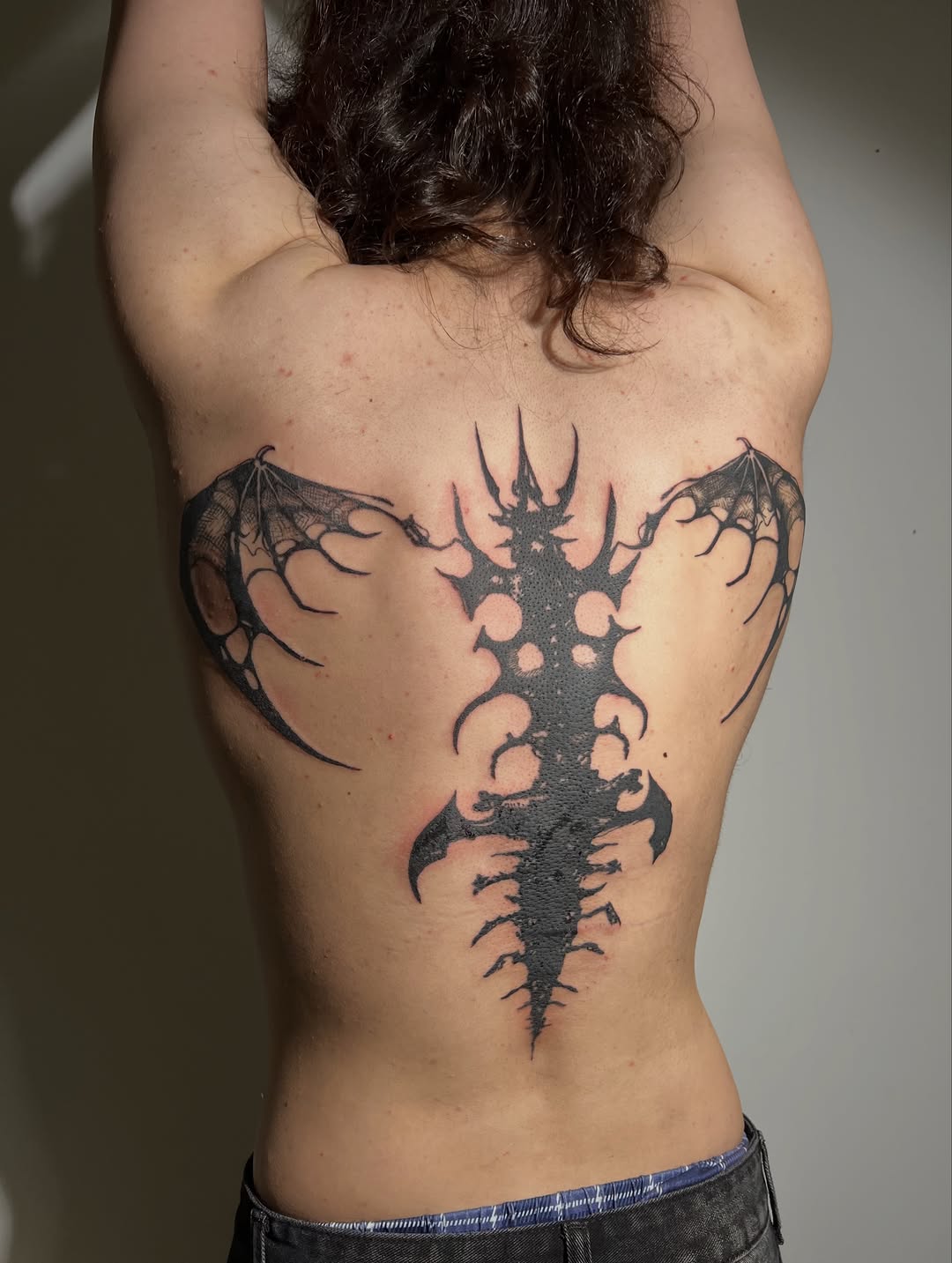 Tattoo by @666umbra.ttt — blackwork, dark_realism