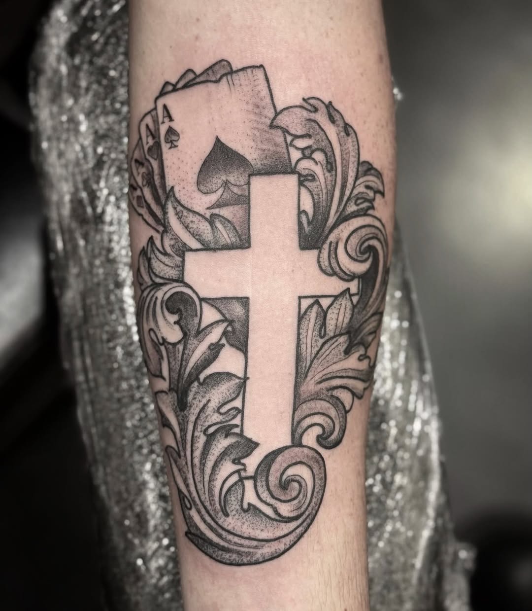 Tattoo by @tattoosbyhayden — black_and_grey, ornamental