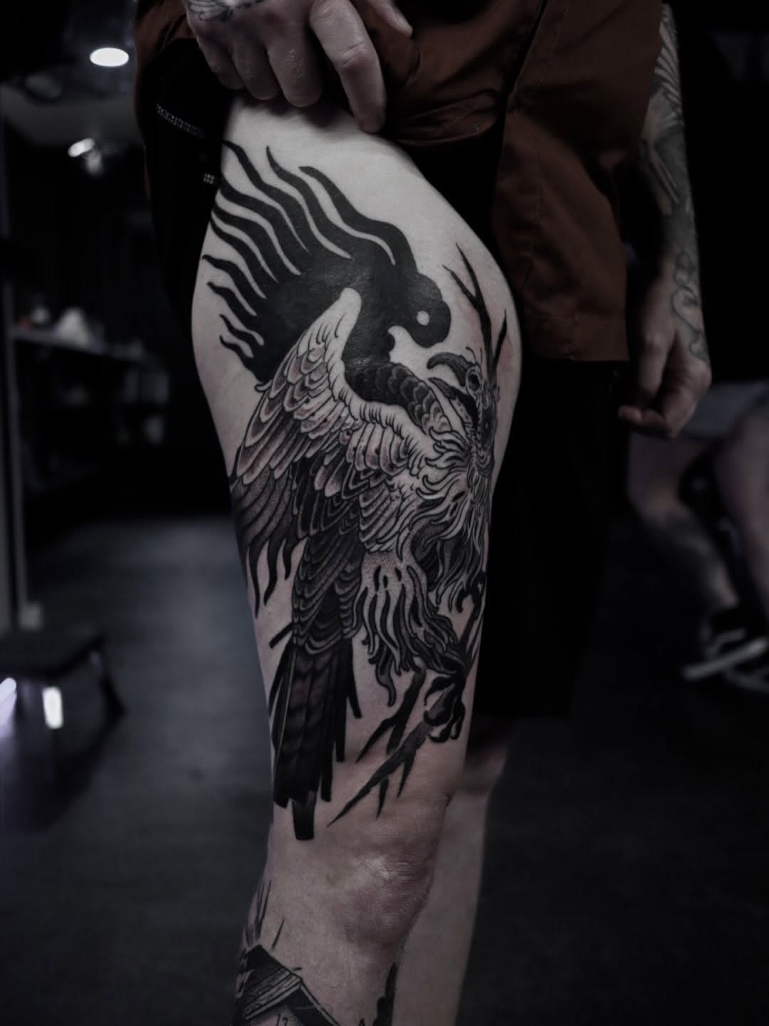 Tattoo by @annie.drkwv — blackwork, illustrative