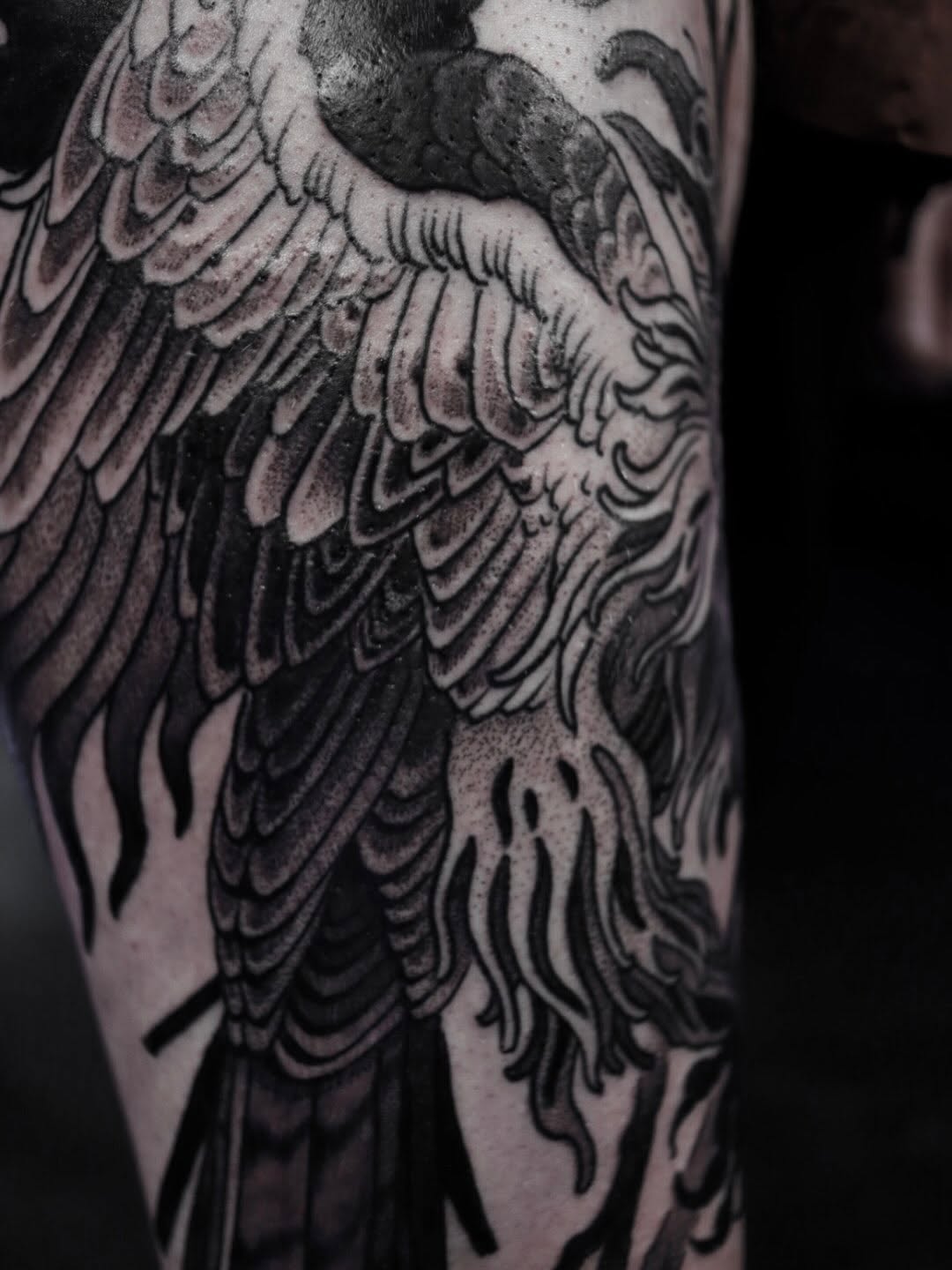 Tattoo by @annie.drkwv — black_and_grey, dotwork
