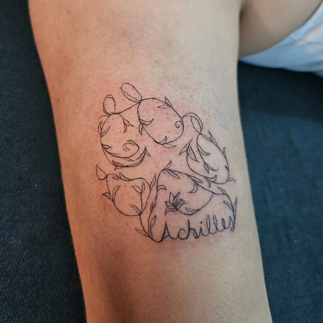 Tattoo by @_corazondnopal_ — fine_line, lettering_script