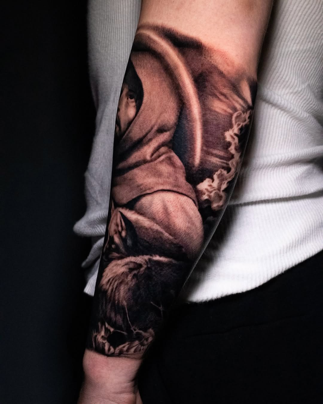 Tattoo by @isabelroseink โ realism, black_and_grey