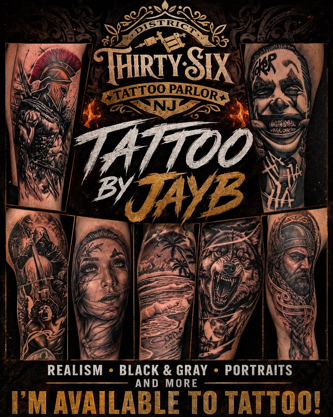 Tattoo by @tattoozby_jayb — realism, black_and_grey