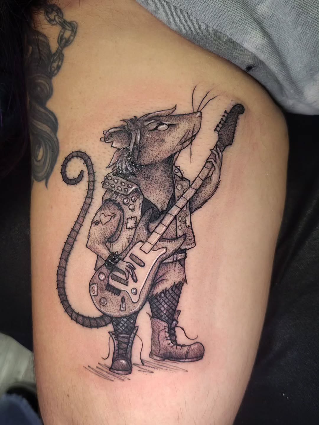 Tattoo by @totally.tattoo — black_and_grey, illustrative