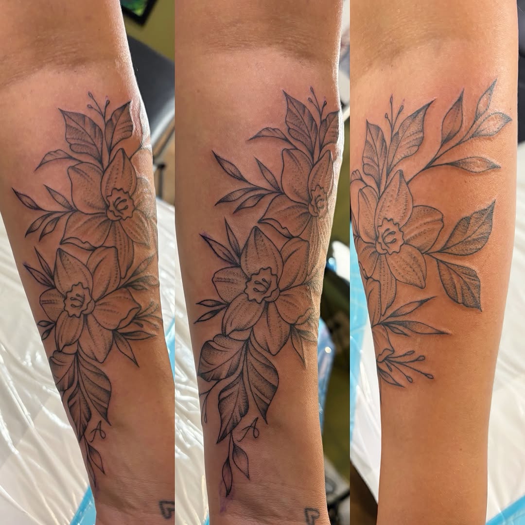 Tattoo by @theblackdottattoo — fine_line, black_and_grey
