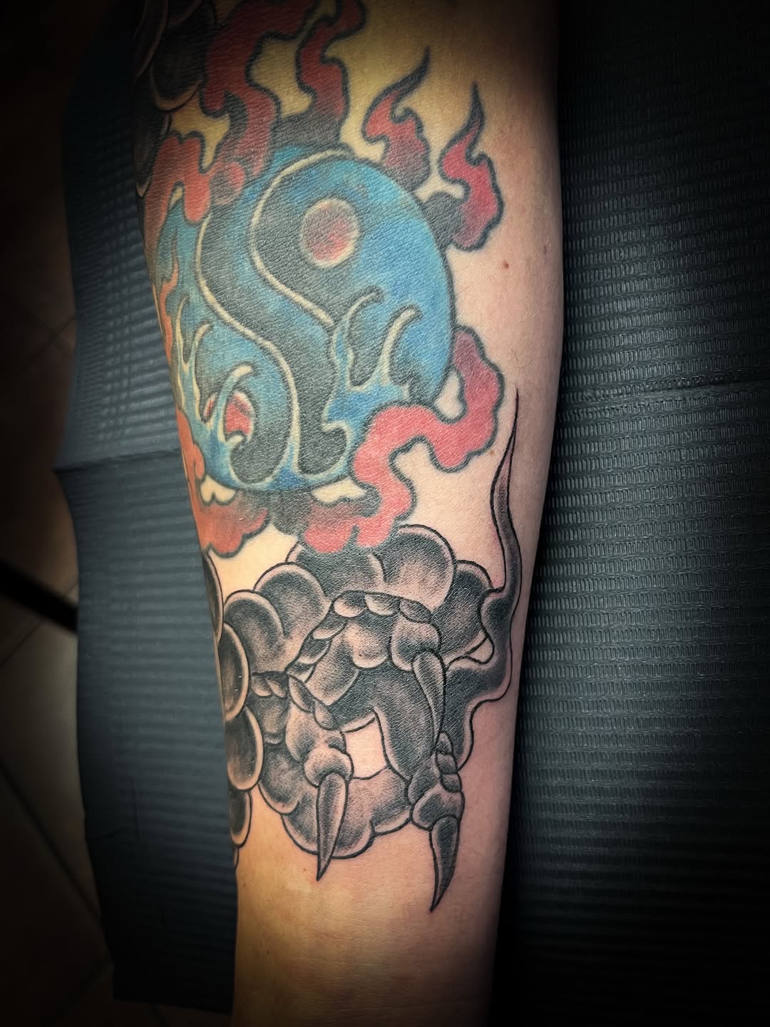 Tattoo by @blackscorpion13 — japanese_irezumi, black_and_grey