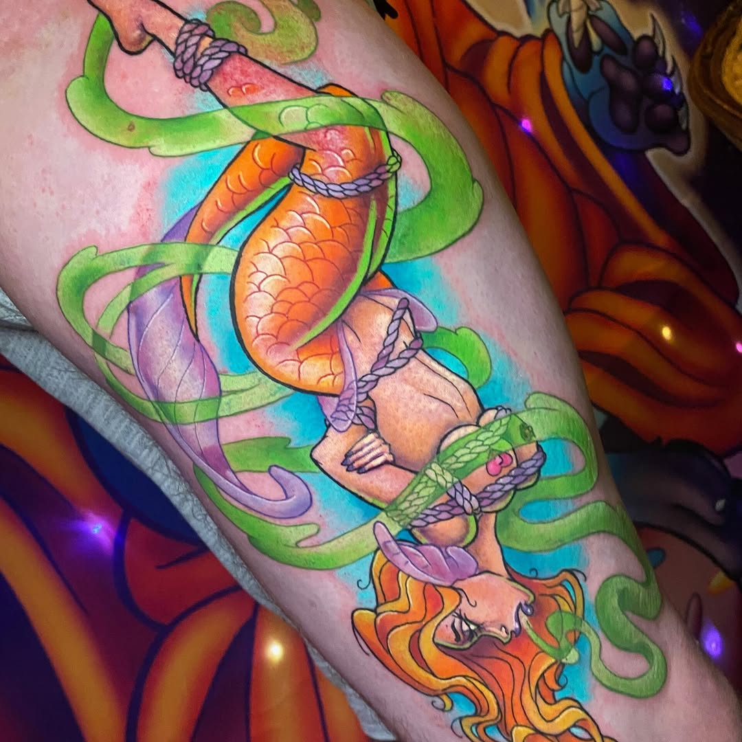 Tattoo by @krampusssytattoo — new_school, illustrative