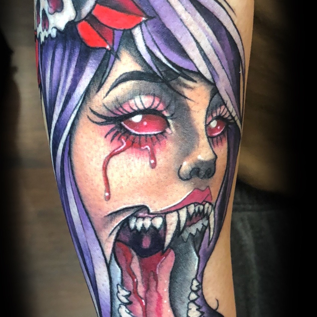 Tattoo by @krampusssytattoo — new_school, dark_realism
