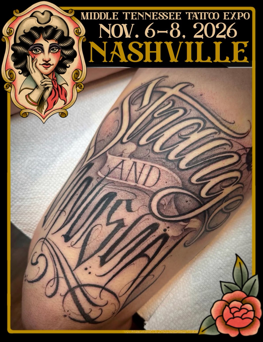 Tattoo by @tattoosbyskip — lettering_script, black_and_grey