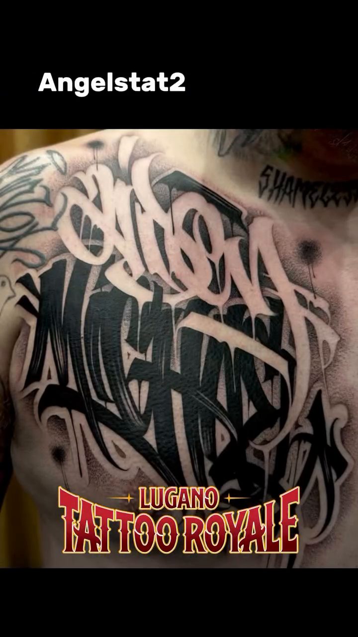 Tattoo by @angelstat2 — lettering_script, blackwork