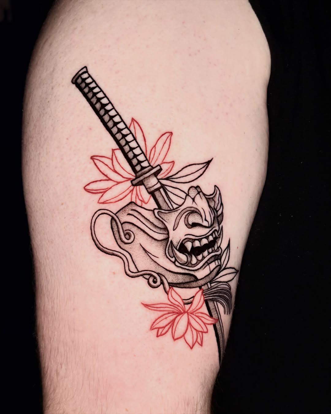 Tattoo by @miachristattoo — japanese_irezumi, black_and_grey