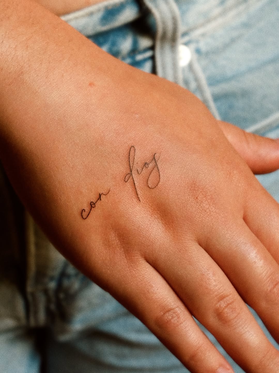 Tattoo by @taurusmoontattoo — lettering_script, fine_line