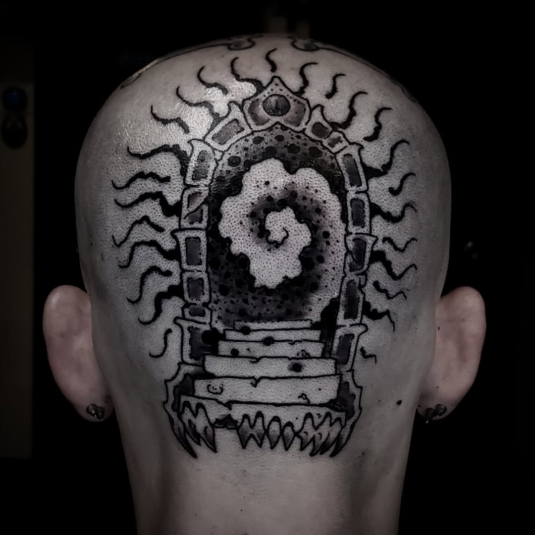 Tattoo by @the.sprouler — blackwork, geometric