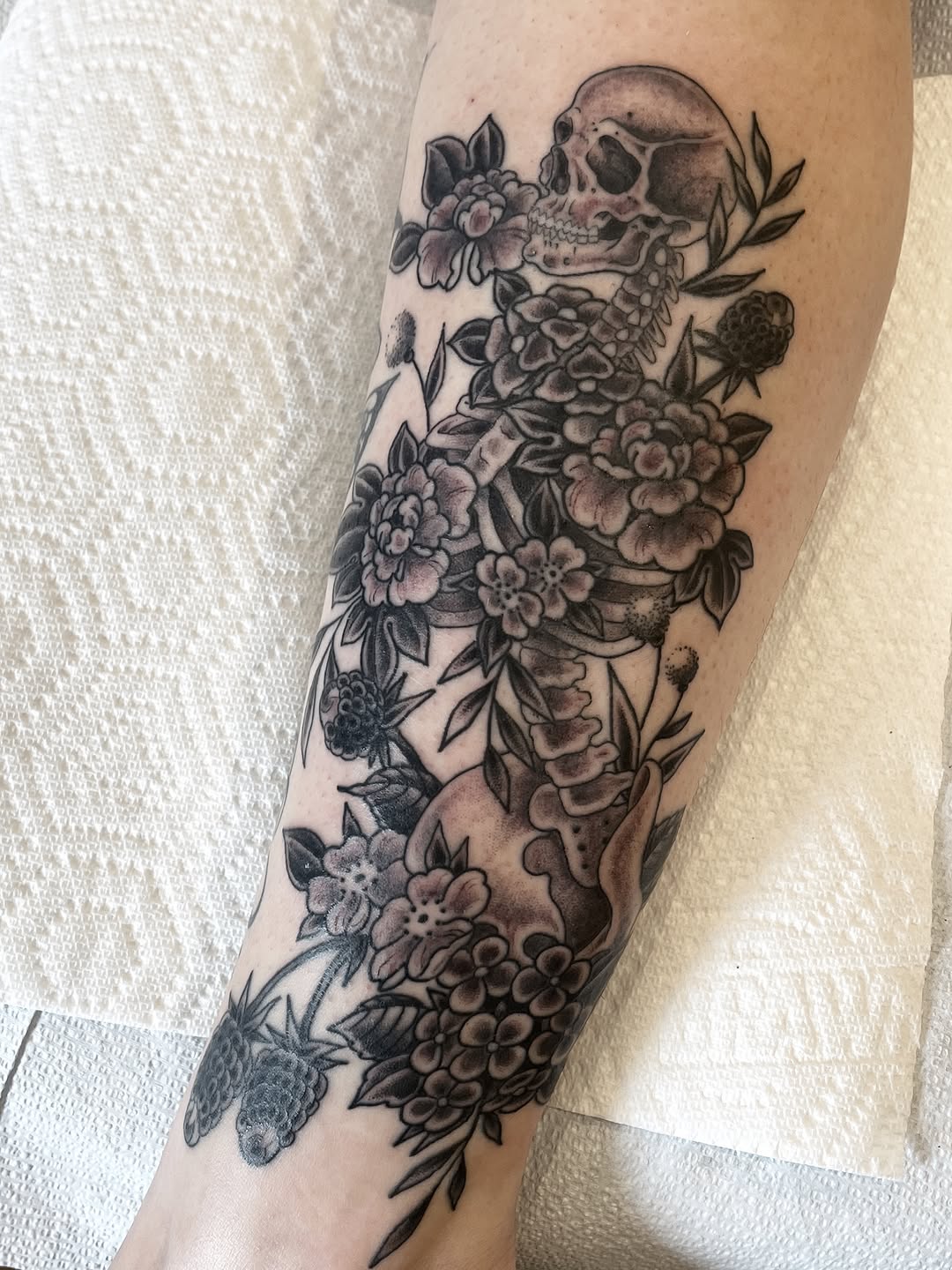 Tattoo by @julietattoos — black_and_grey, realism