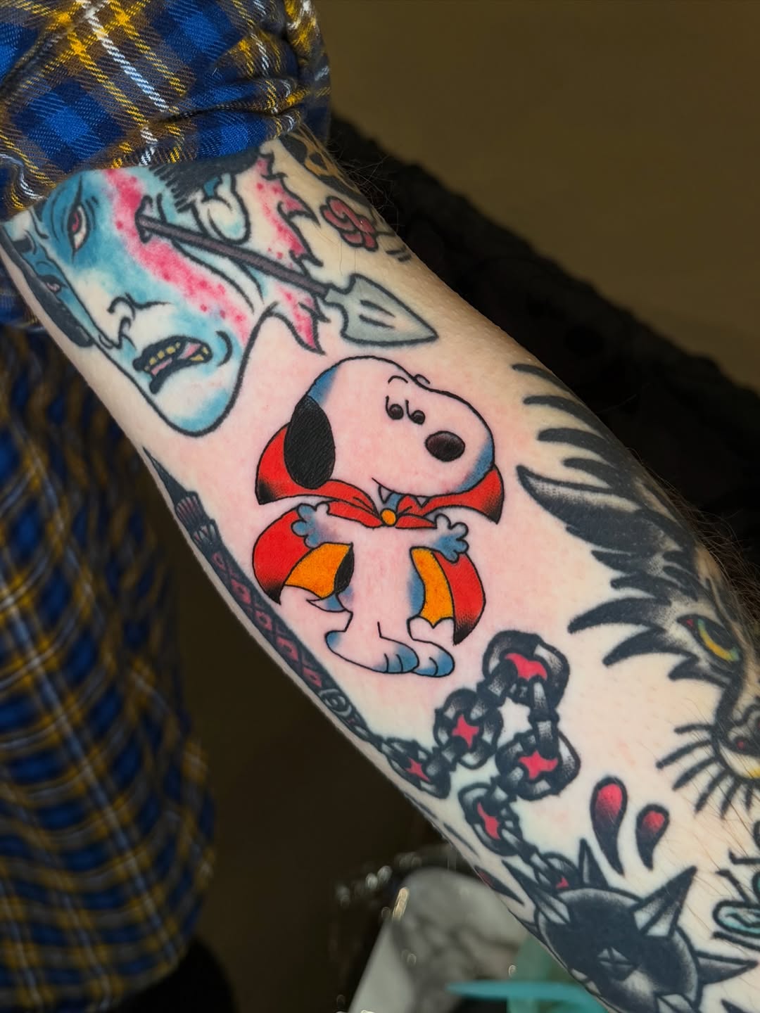 Tattoo by @inkedbybrianpdx — american_traditional, anime