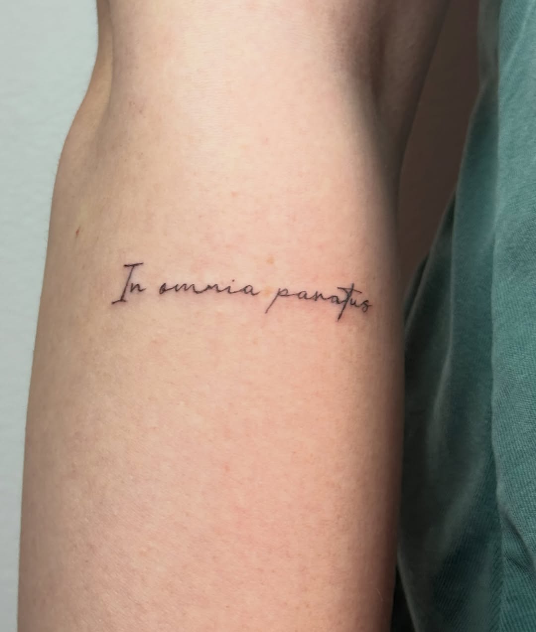 Tattoo by @becca.pmu — lettering_script, fine_line