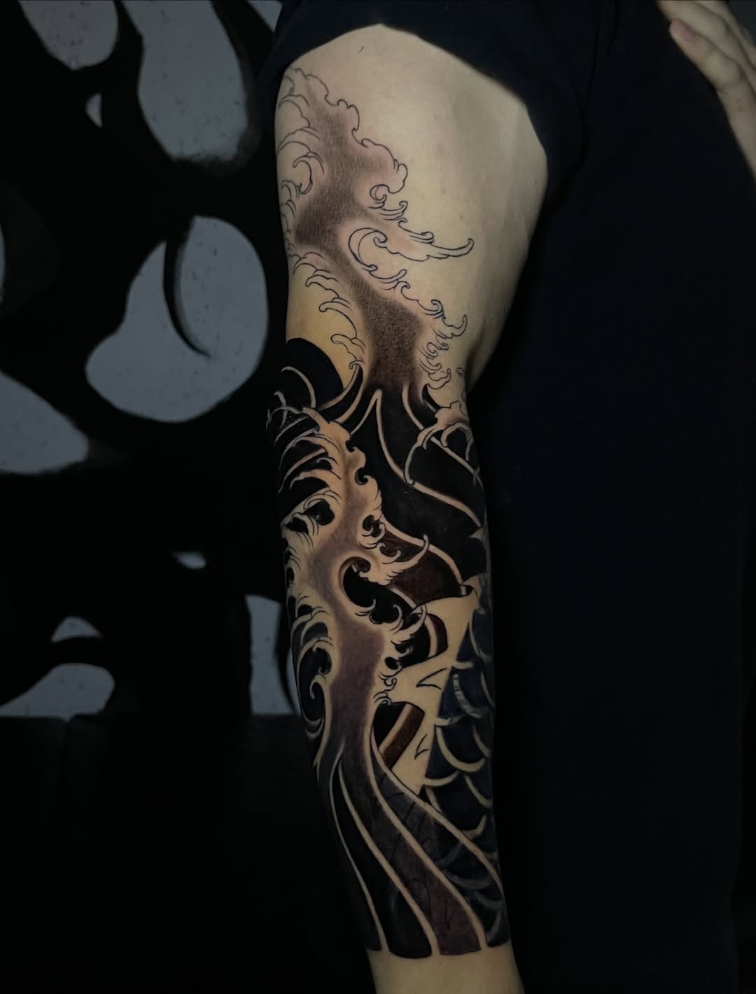 Tattoo by @wargski — japanese_irezumi, black_and_grey