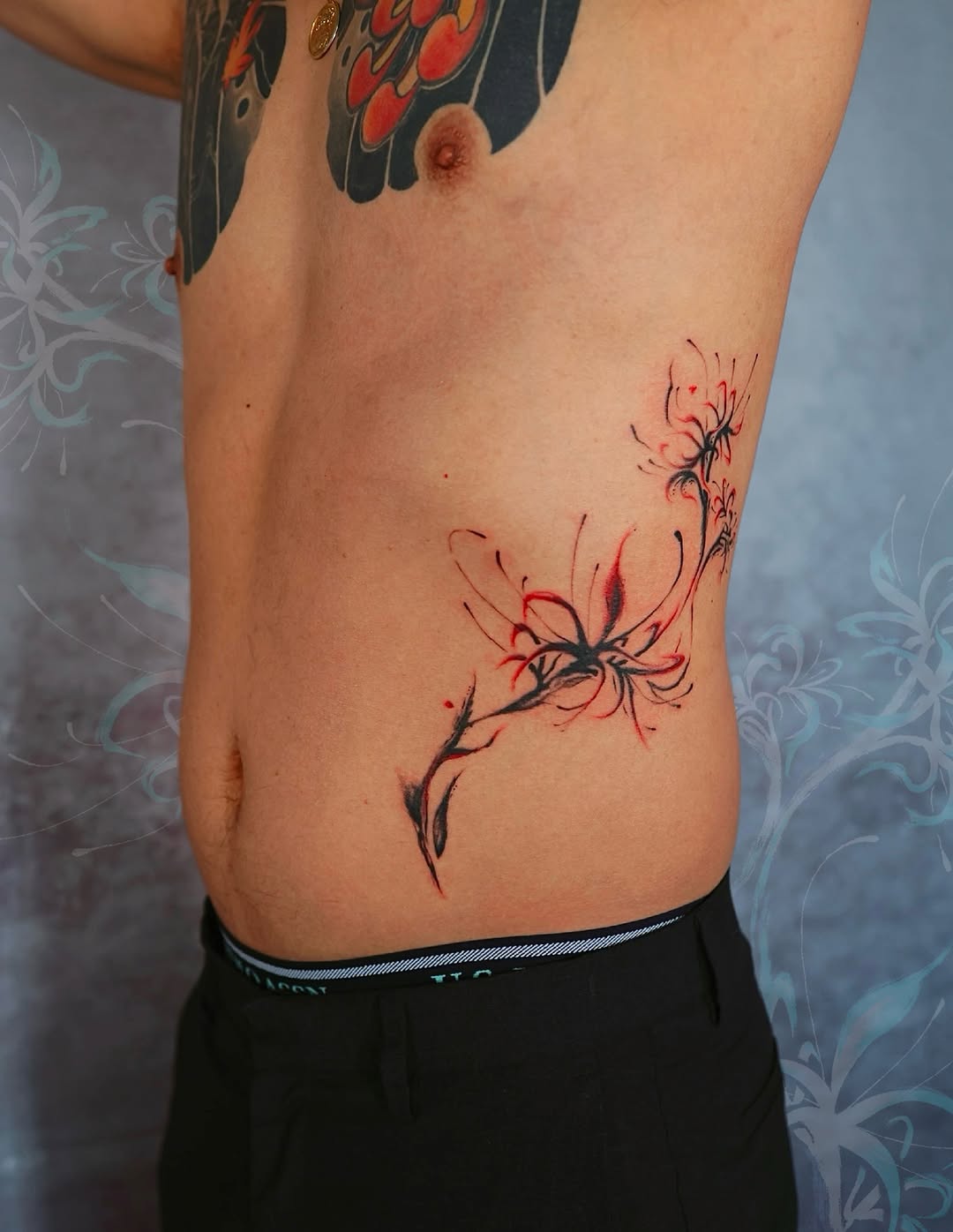 Tattoo by @less_salt_tatt — watercolor, fine_line