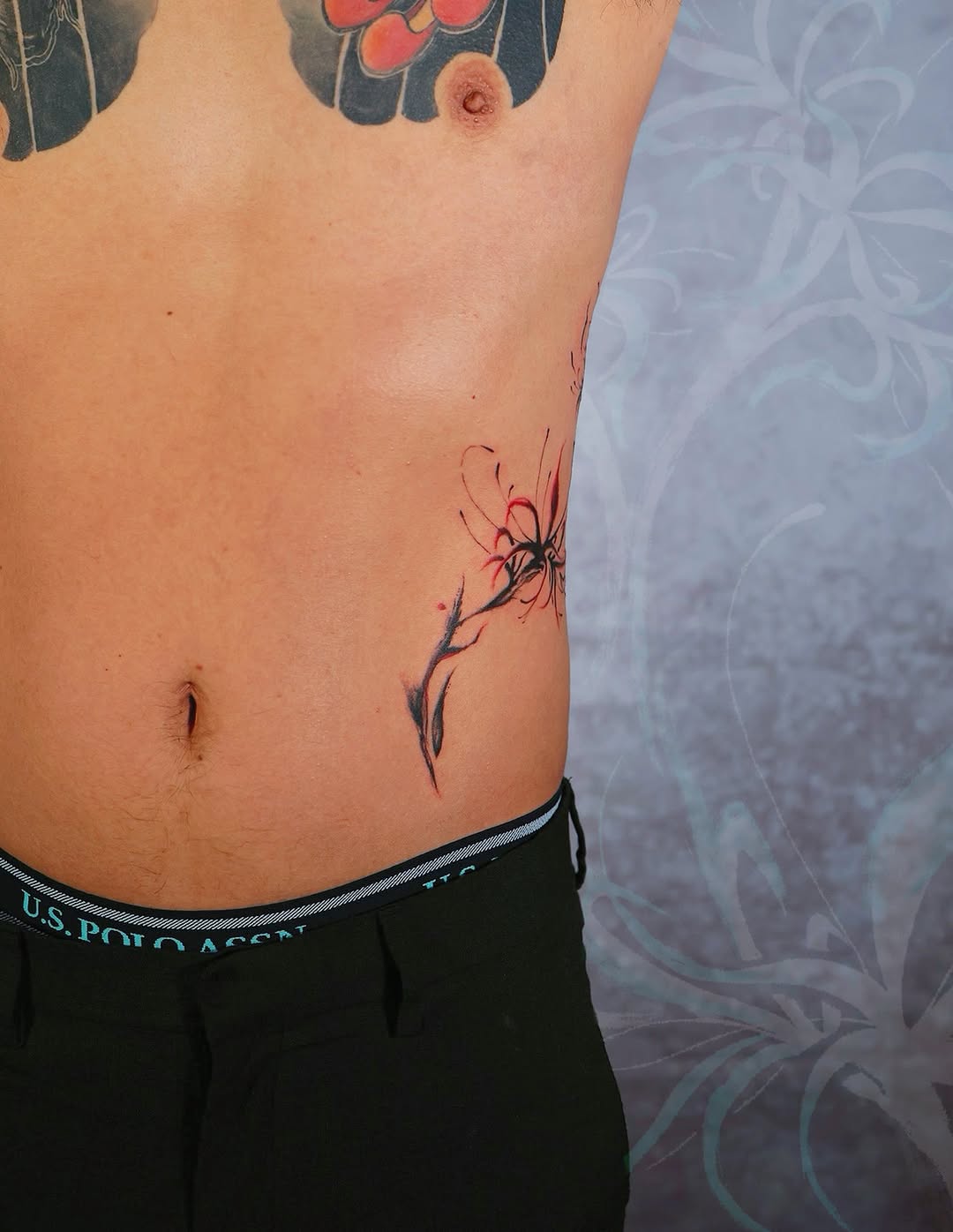Tattoo by @less_salt_tatt — watercolor, fine_line