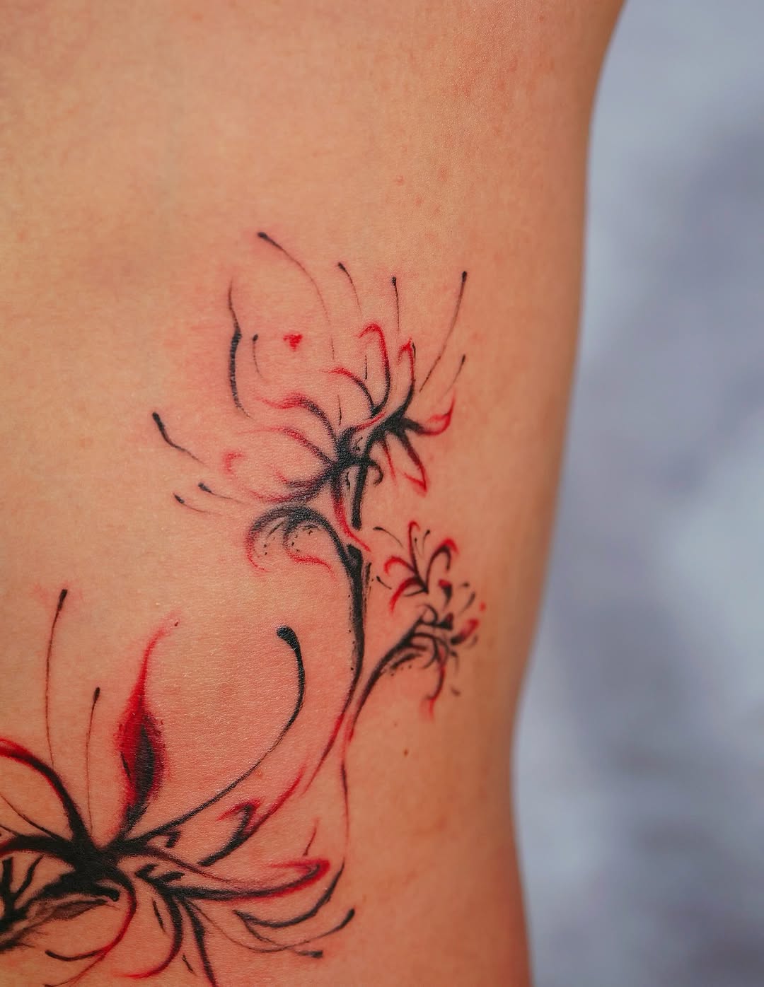 Tattoo by @less_salt_tatt — watercolor, fine_line
