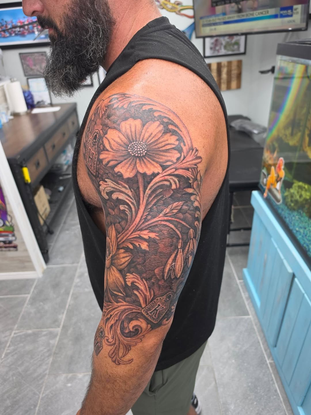 Tattoo by @tattoosbyjstar — black_and_grey, ornamental