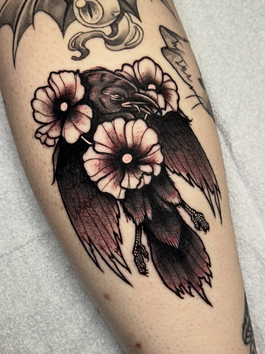 Tattoo by @themactatty — black_and_grey, illustrative