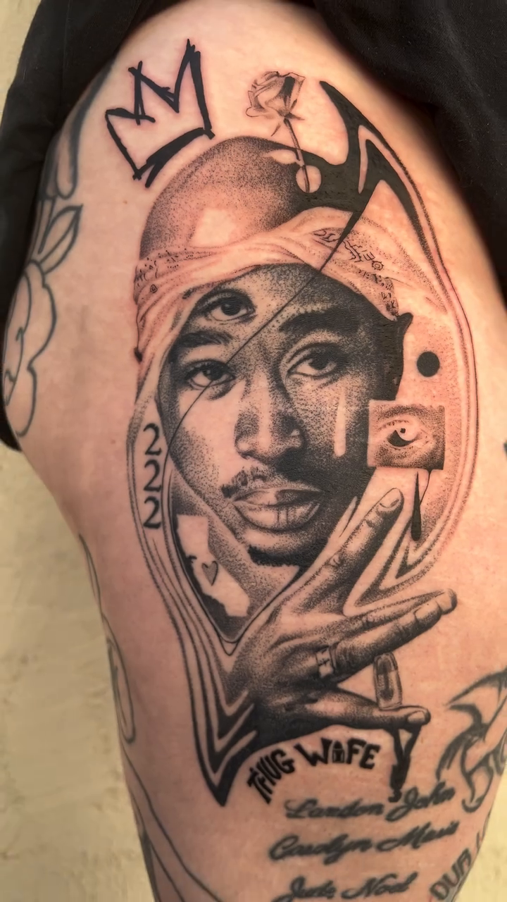 Tattoo by @smokesart — realism, black_and_grey