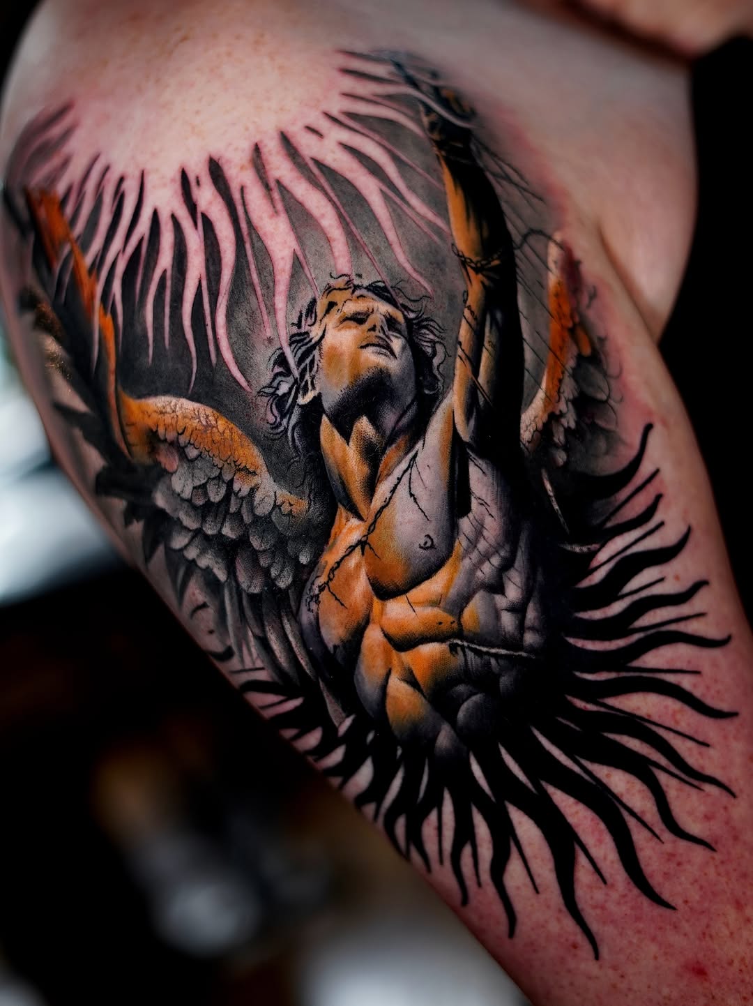 Tattoo by @lucas_espeche_tattoo β realism, black_and_grey