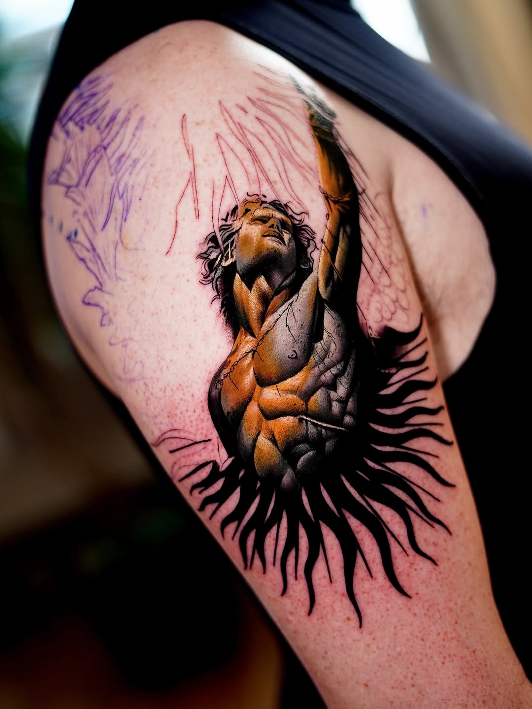 Tattoo by @lucas_espeche_tattoo β realism, black_and_grey