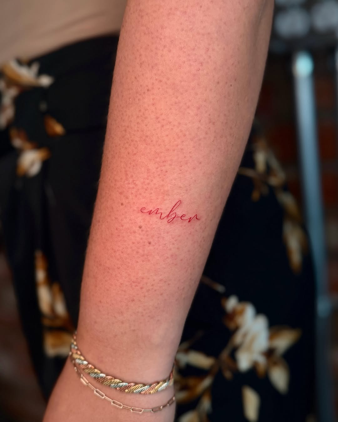 Tattoo by @jane_tattoo.yeg โ lettering_script, fine_line
