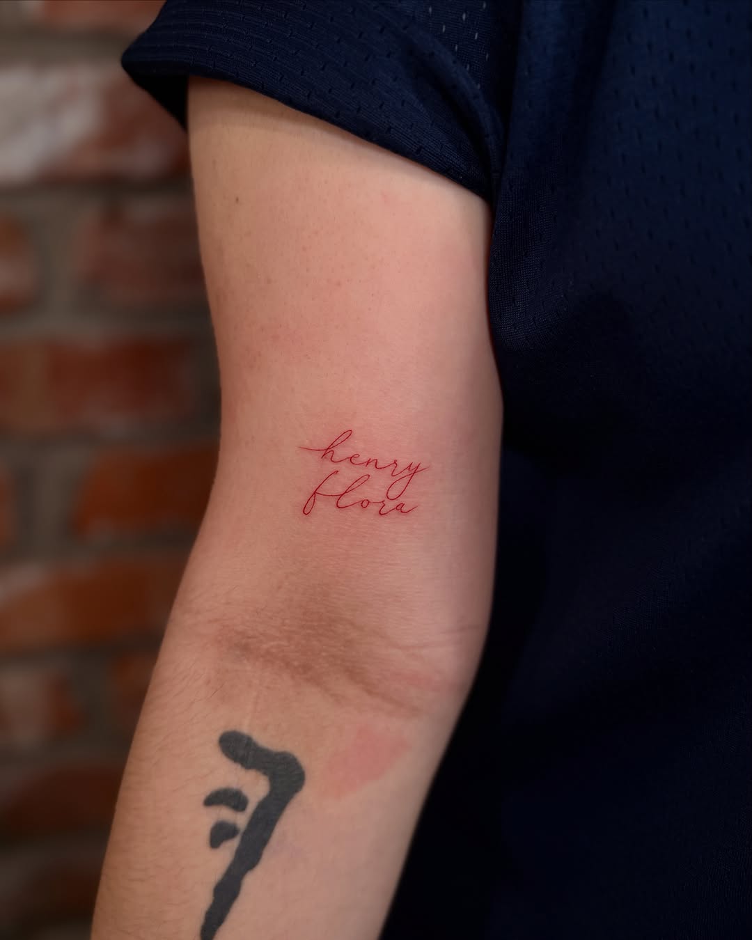 Tattoo by @jane_tattoo.yeg โ lettering_script, fine_line