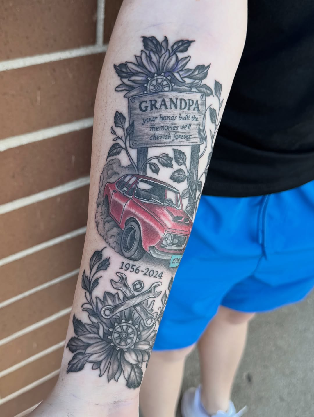 Tattoo by @murbees.designs — realism, lettering_script