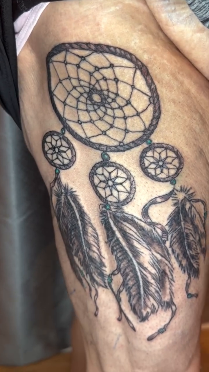 Tattoo by @tit_4_tatz — dotwork, black_and_grey