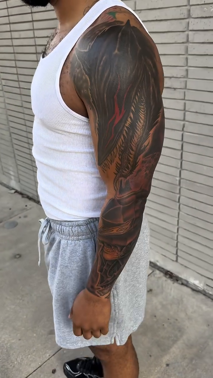 Tattoo by @bogletattoo — realism, black_and_grey
