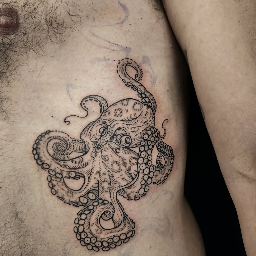 Tattoo by @cierahightattoos — illustrative, black_and_grey