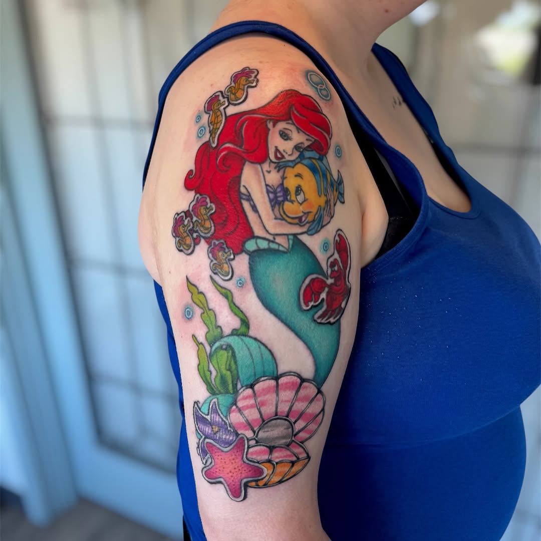Tattoo by @disnerdtattoo — new_school, anime