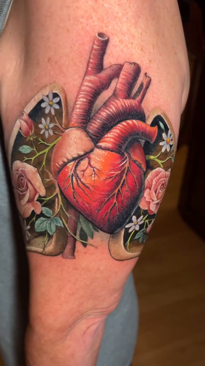 Tattoo by @aaronmckinneytattoo — realism, black_and_grey