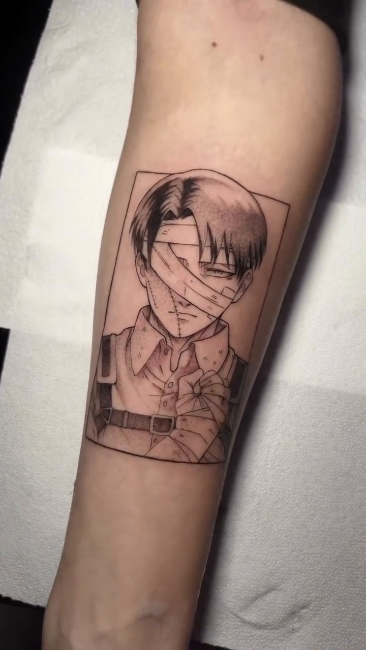 Tattoo by @gatxdelboske_ โ anime, fine_line