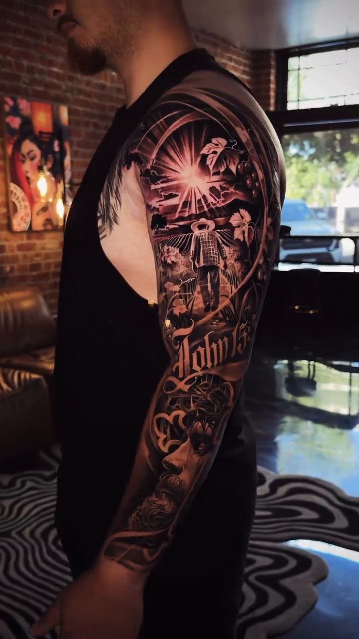Tattoo by @sue_monsta — black_and_grey, realism
