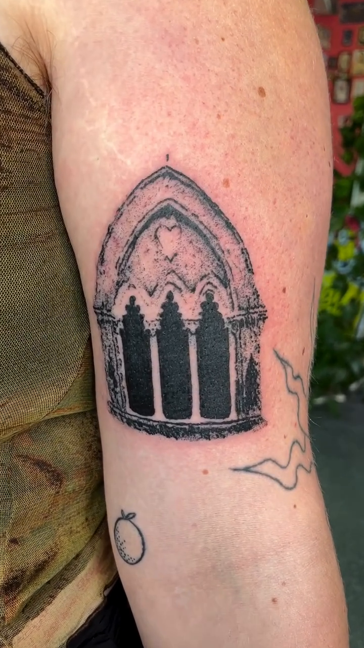 Tattoo by @inkedcherub — blackwork