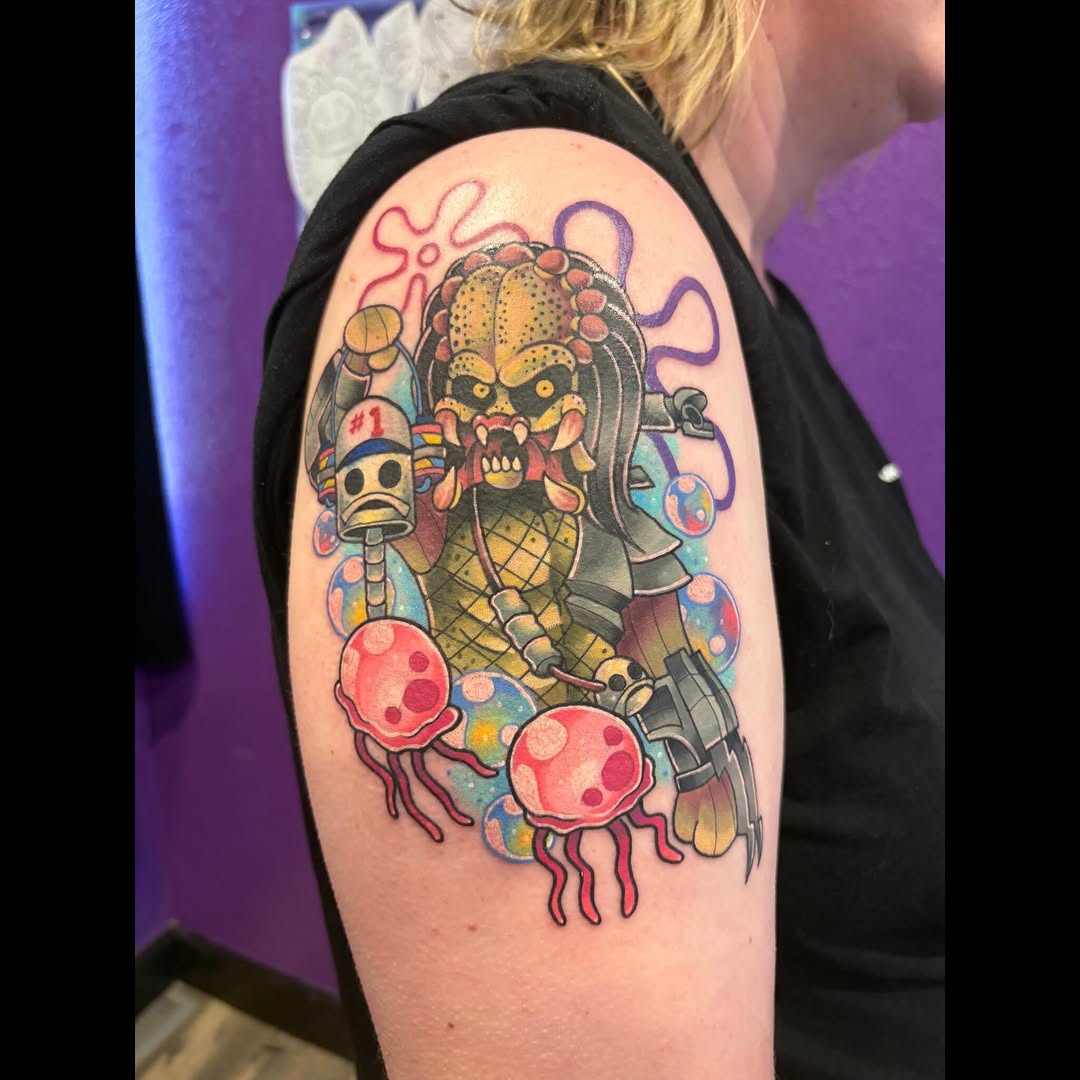 Tattoo by @inkbyjordi — new_school, trash_polka