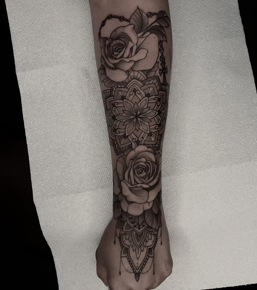 Tattoo by @sillylittleduck β black_and_grey, ornamental