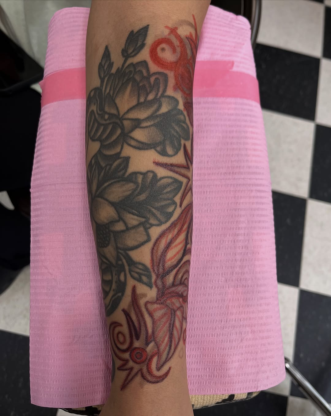 Tattoo by @kgibsontattoos — black_and_grey, neo_traditional