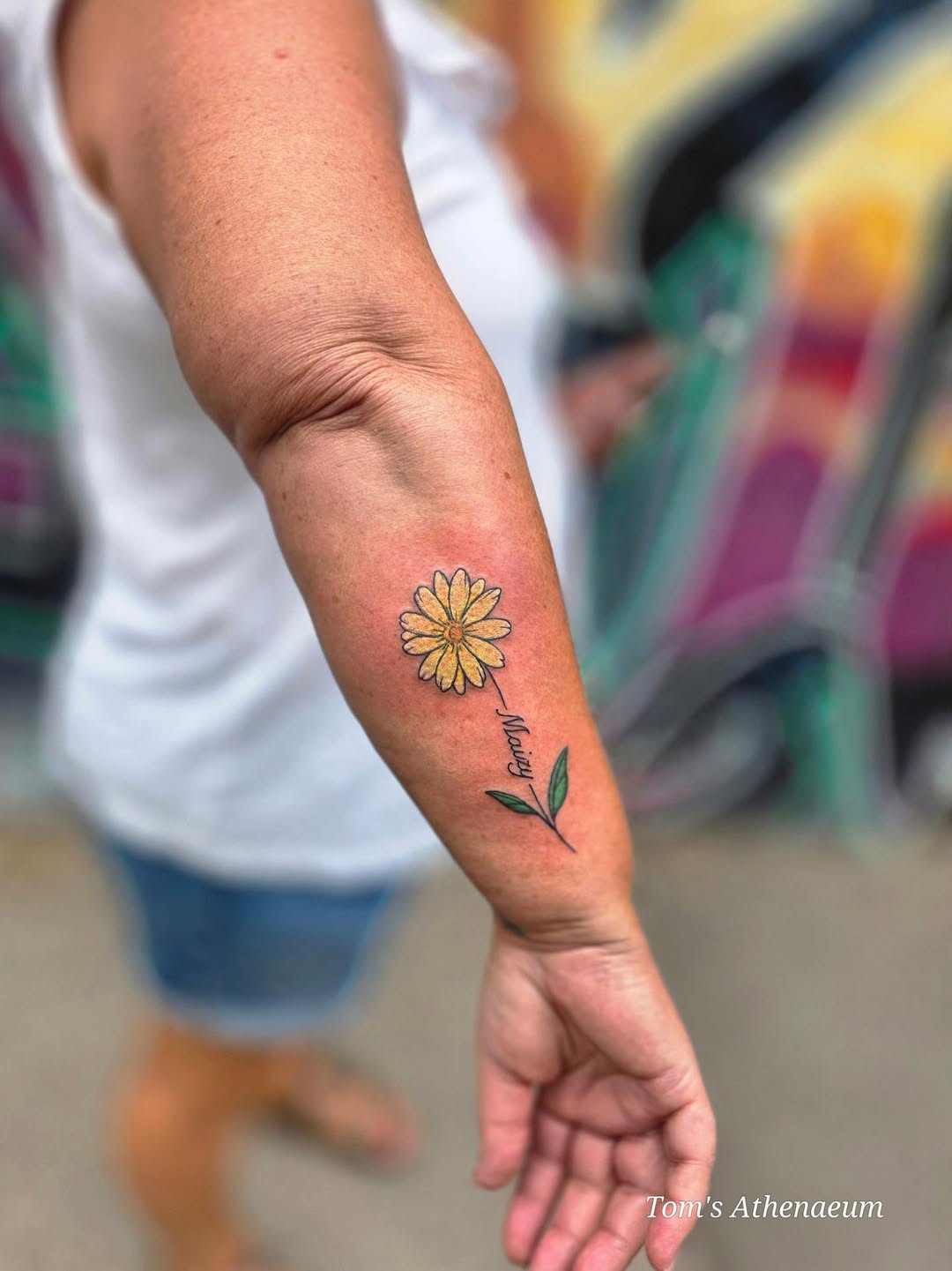 Tattoo by @toms_athenaeum — fine_line, lettering_script