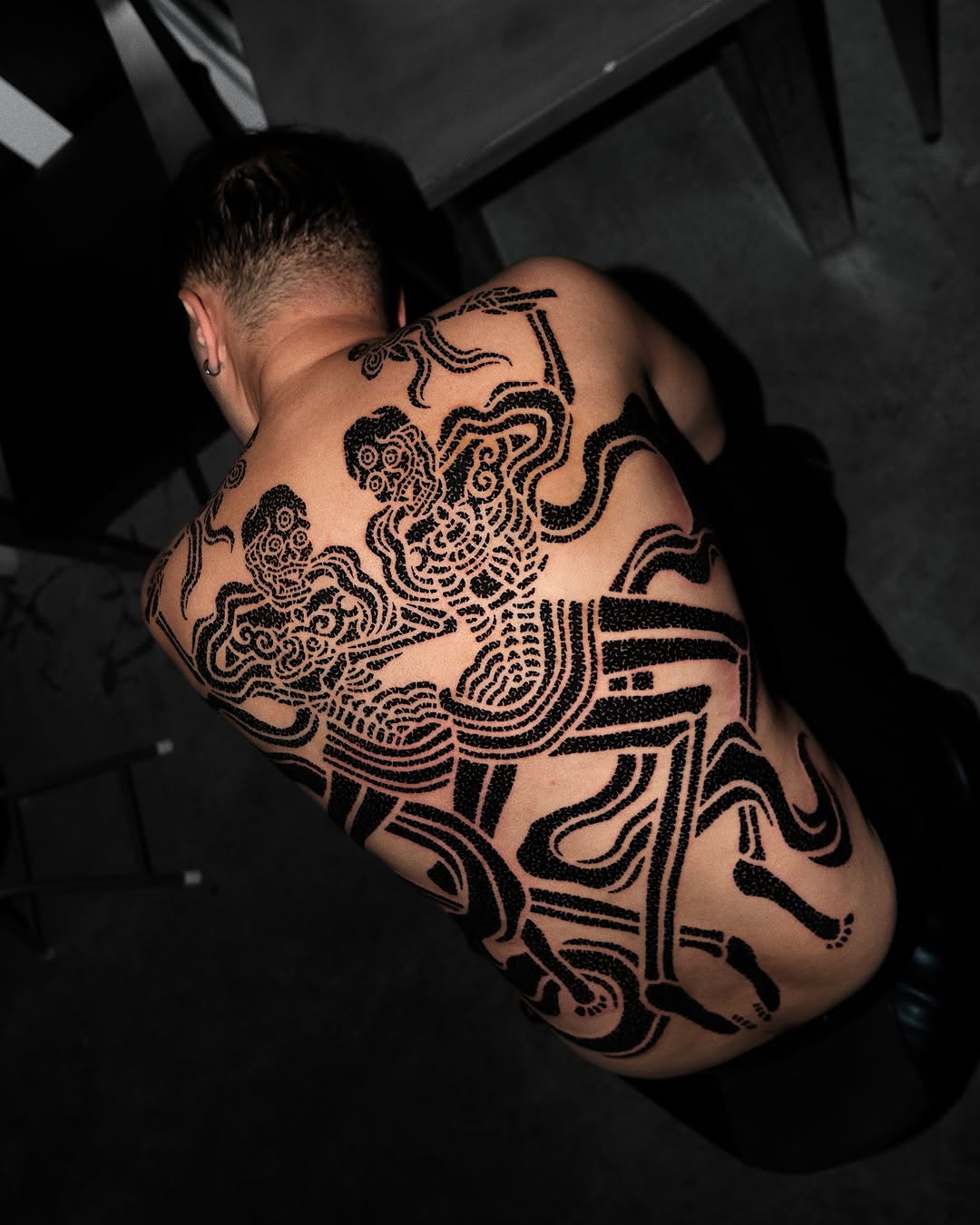Tattoo by @mooromooropiece — blackwork, tribal