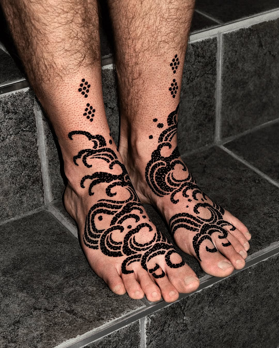 Tattoo by @mooromooropiece — blackwork, ornamental